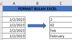 Mengatur Format Bulan Dalam Excel Menggunakan Rumus